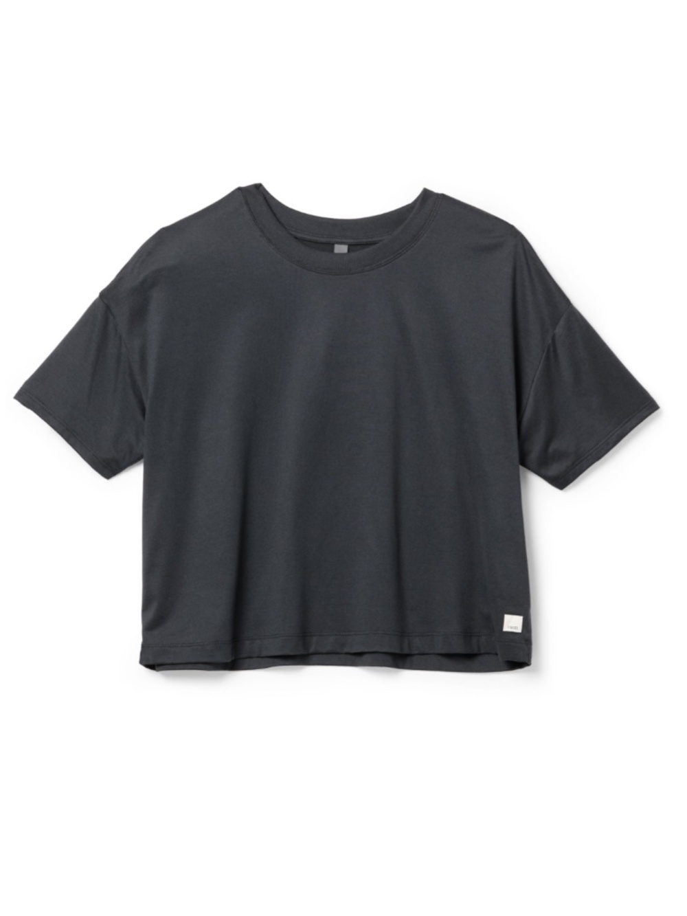 Vuori Energy Tee Oversized Crop T-Shirt Top Black, Women's Large